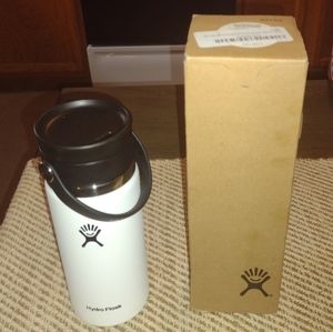 Hydro Flask 16oz Black & White Mouth Water Bottle 8"